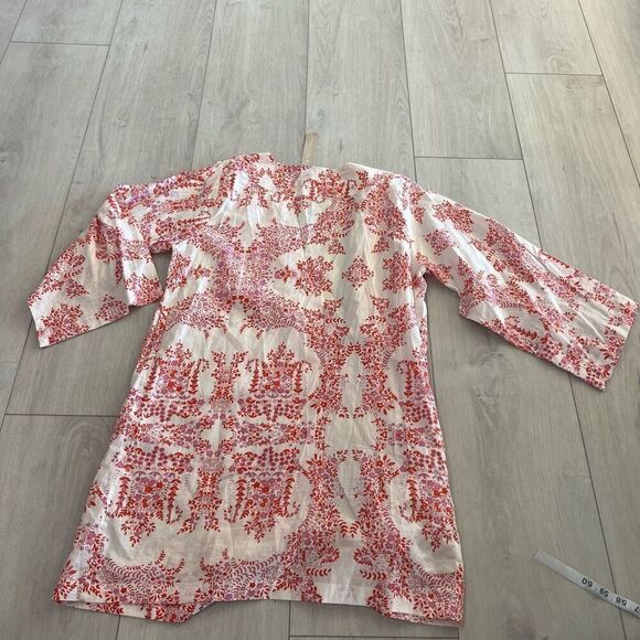 Plum Pretty Sugar XS Floral Paisley Pink Lightweight Cotton Belted Kimono Robe - Picture 5 of 6